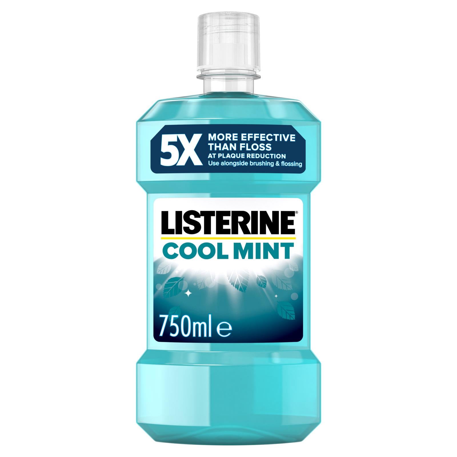 Listerine Cool Mint After Brushing Mouthwash 750ml | Daily Supplies