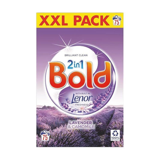 Bold 2 in 1 Washing Powder Lavender & Camomile 75 Washes 5 KG | Daily Supplies