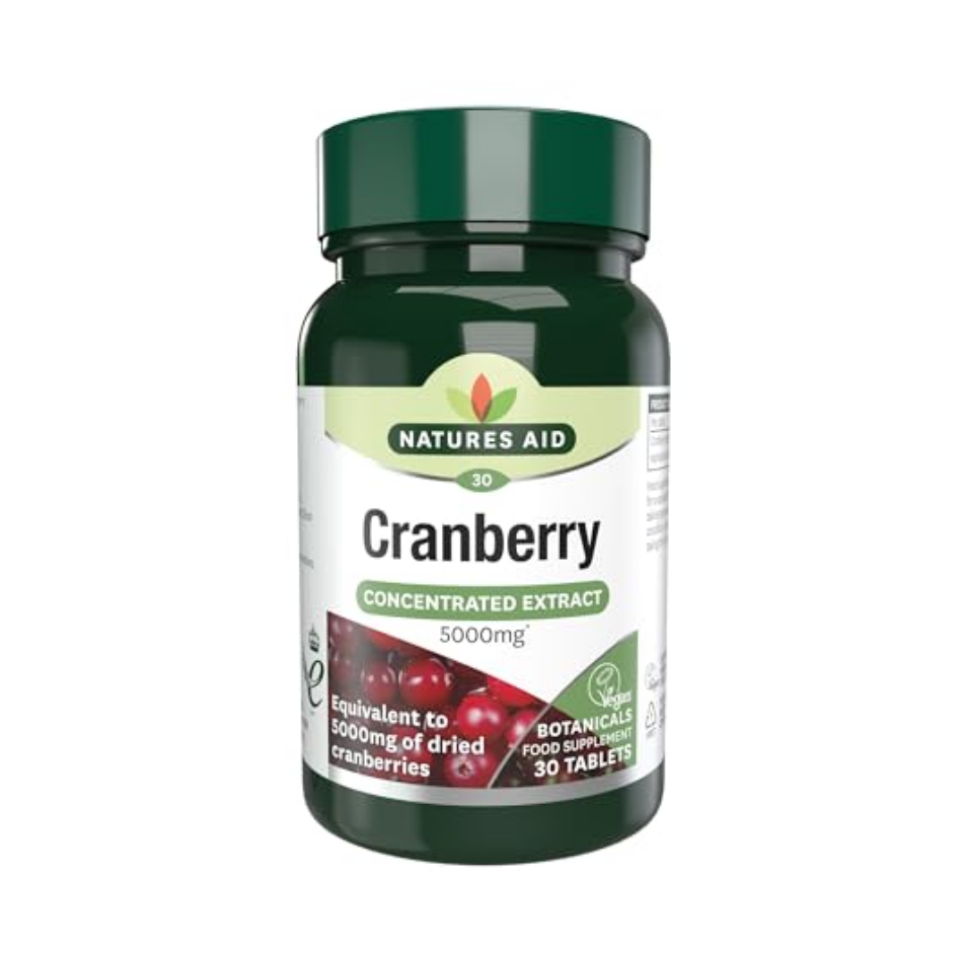 Natures Aid Cranberry Concentrate Extract Supplement 30 Tablets | Daily Supplies