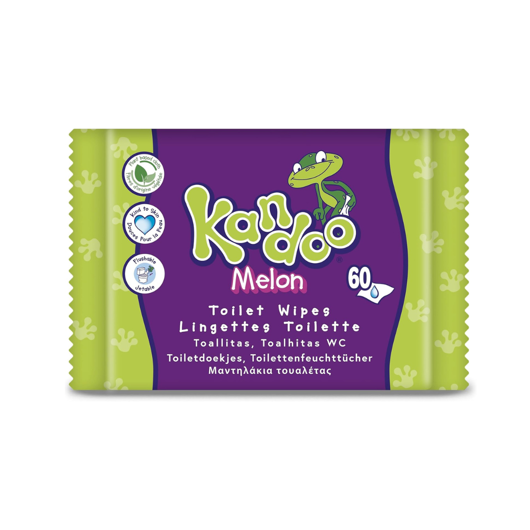 Kandoo Melon Flushable Wet Wipes 60 | Daily Supplies