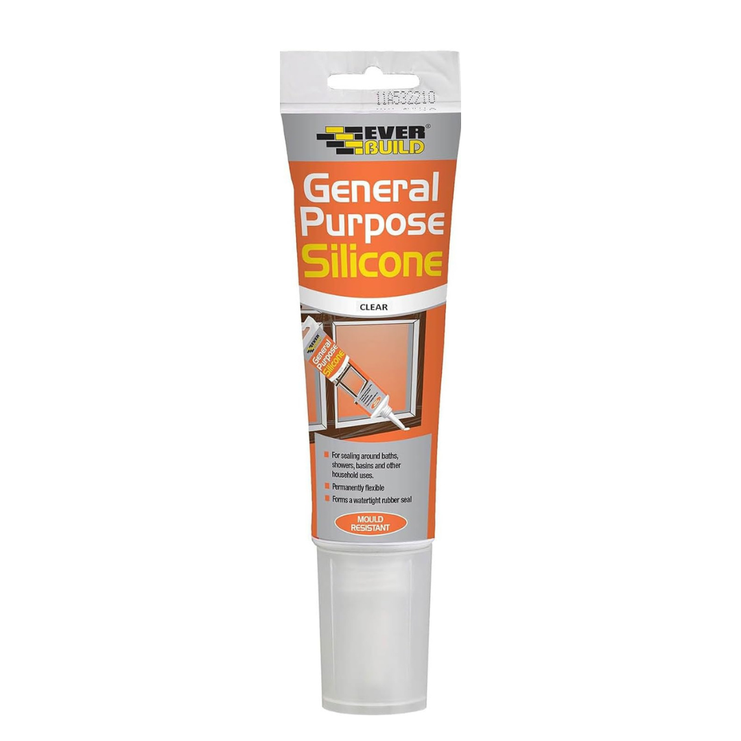 Everbuild General Purpose Silicone Waterproof Sealant White 80ml | Daily Supplies