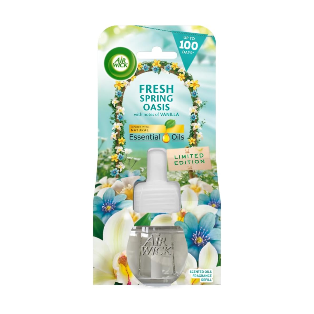 Air Wick Fresh Spring Oasis Plug-In Air Freshener Refill 19 ml | Daily Supplies