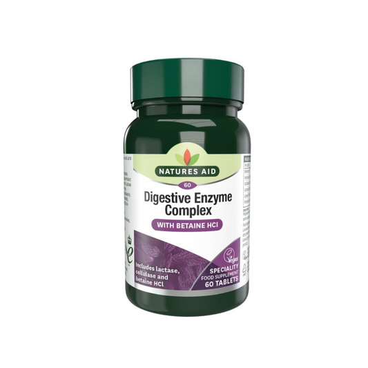 Natures Aid Digestive Enzyme Complex with Betaine HCl 60 Tablets | Daily Supplies