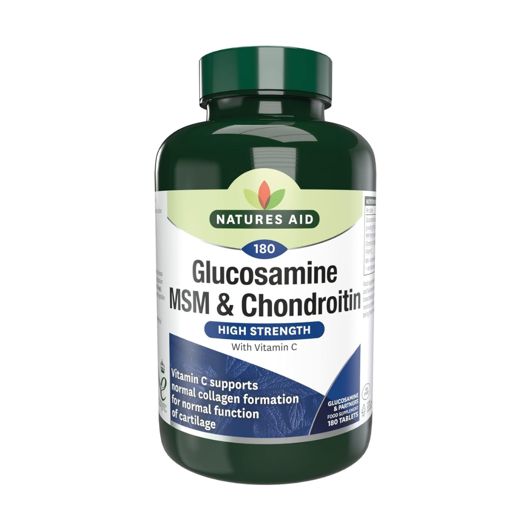 Natures Aid Glucosamine MSM & Chondroitin 180 Tablets | Daily Supplies