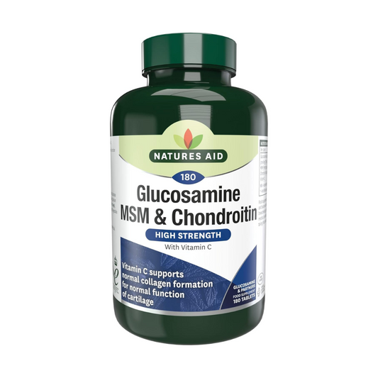 Natures Aid Glucosamine MSM & Chondroitin 180 Tablets | Daily Supplies