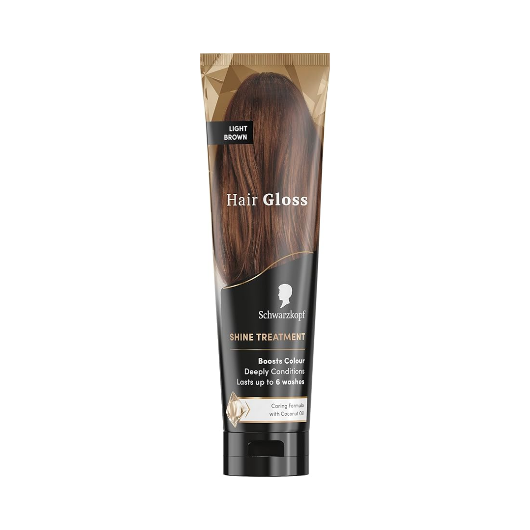 Schwarzkopf Hair Gloss Light Brown Shine Treatment with Coconut Oil 150ml | Daily Supplies