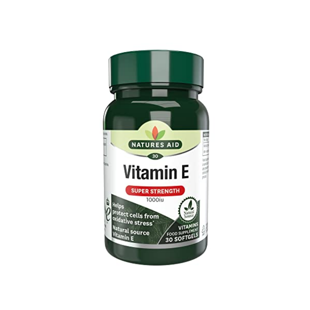Natures Aid Vitamin E 1000IU Super Strength 30 Softgels | Daily Supplies