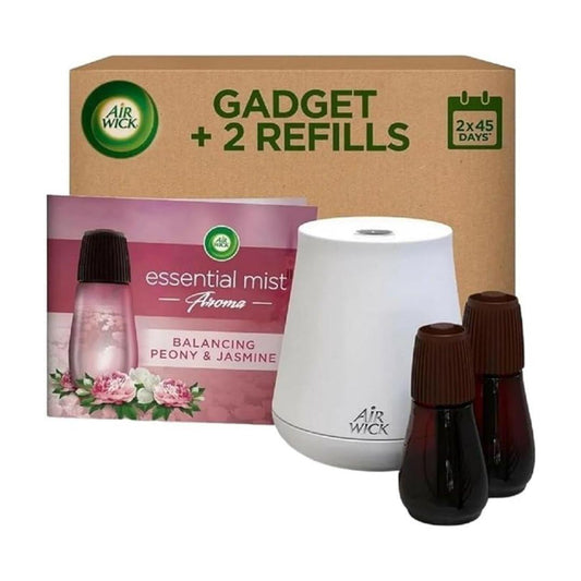 Air Wick Essential Mist Kit Peony & Jasmine 1 Device & 2 refill 20 ML | Daily Supplies