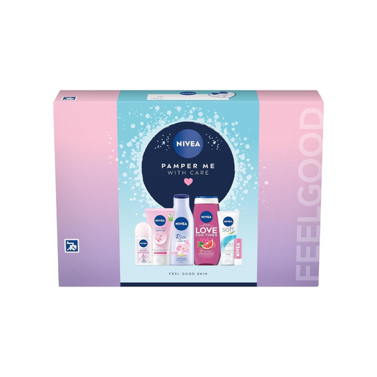 NIVEA 6-in-1 Pamper Me With Care Kit – Complete Skincare Set for Daily Nourishment & Freshness | Daily Supplies