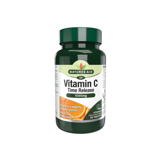 Natures Aid Vitamin C 1000mg Time Release Vegan 30 Tablets | Daily Supplies