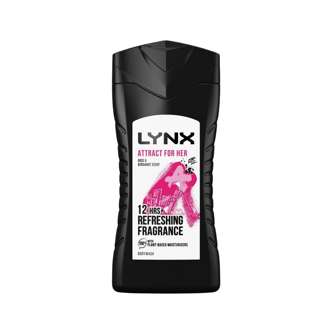 Lynx Attract for Her Rose and Bergamot Body Wash 225ml | Daily Supplies