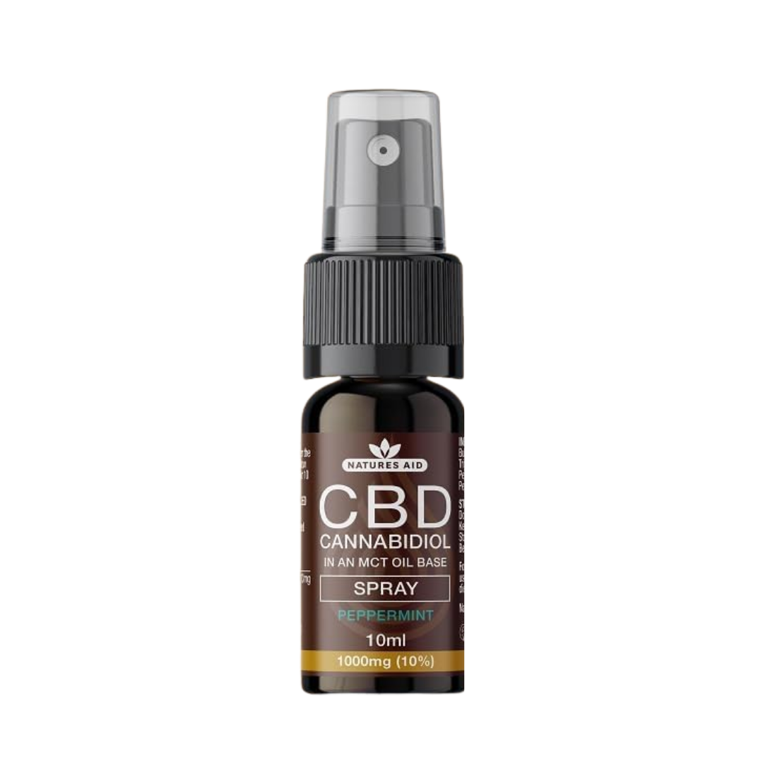 Natures Aid CBD Cannabidiol Oil Spray For Calm & Wellbeing Support 10ml | Daily Supplies