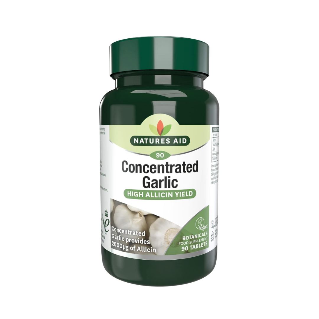 Nature's Aid Concentrated Garlic High Allicin Yield 90 Tablets | Daily Supplies