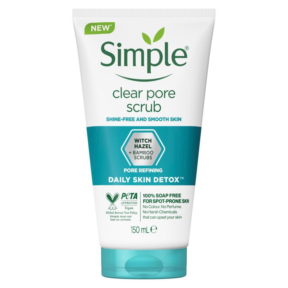 Simple Daily Skincare Detox Clear Pore Scrub 150ml | Daily Supplies