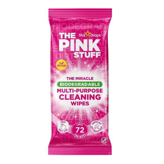 The Pink Stuff Multi-Purpose Cleaning Wipes, 72 Biodegradable Wipes | Daily Supplies