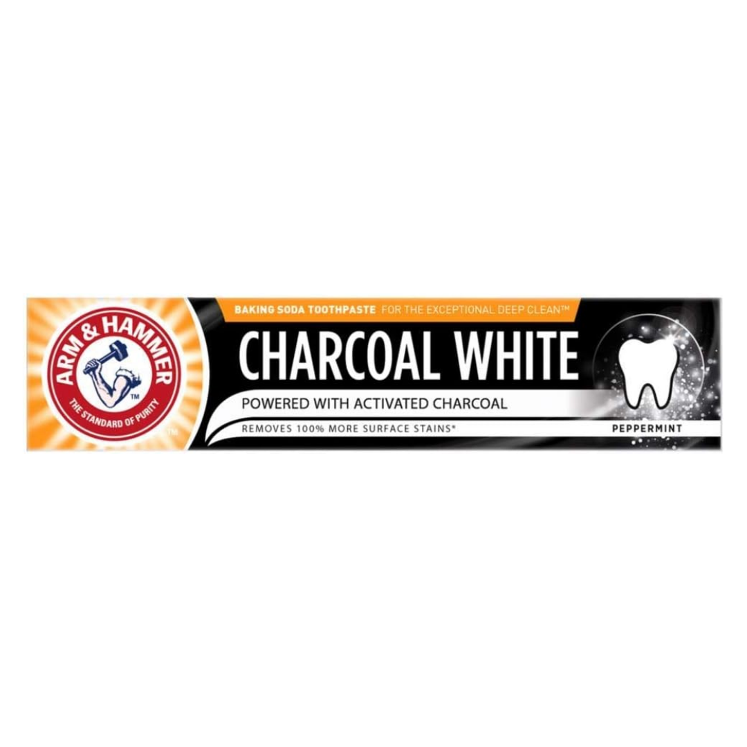 ARM & HAMMER CHARCOAL WHITE Toothpaste Removes Surface Stains 75ML | Daily Supplies