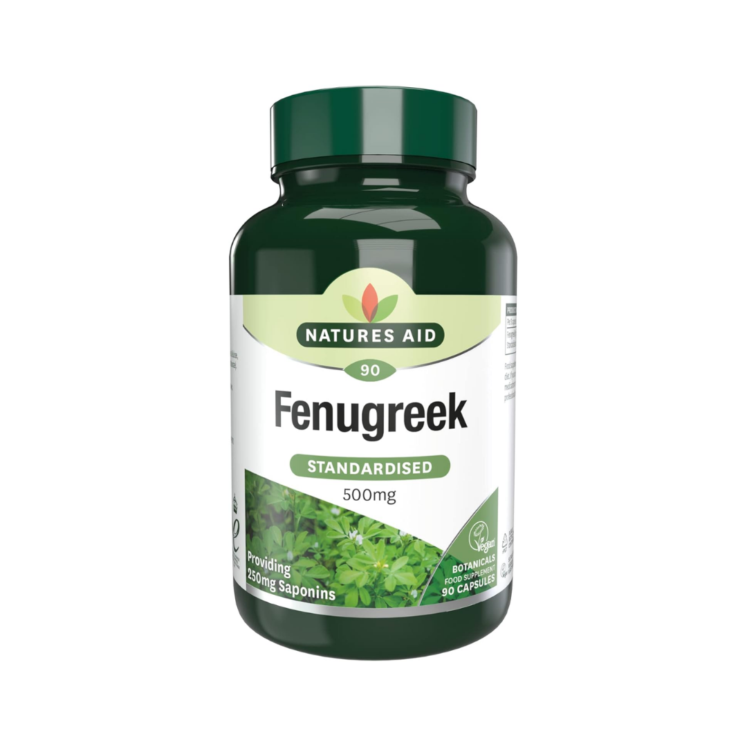 Natures Aid Fenugreek 500mg High Strength Supplement 90 Capsules | Daily Supplies