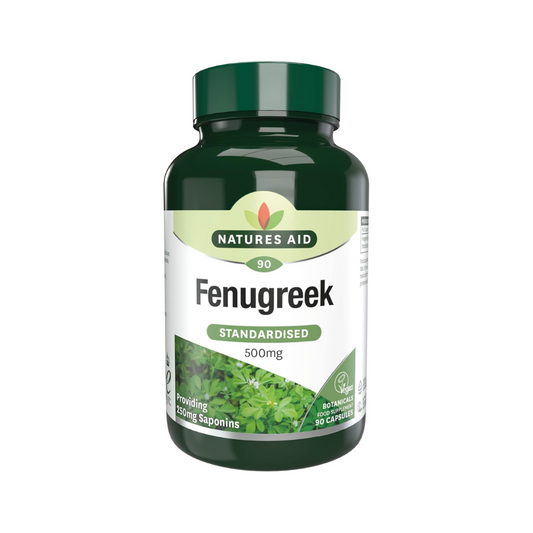 Natures Aid Fenugreek 500mg High Strength Supplement 90 Capsules | Daily Supplies