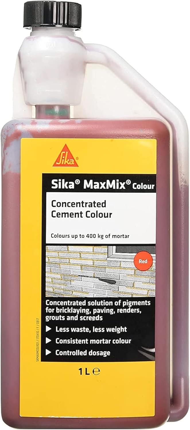 Sika MaxMix Red Cement Colour Super Concentrate Liquid 1L | Daily Supplies