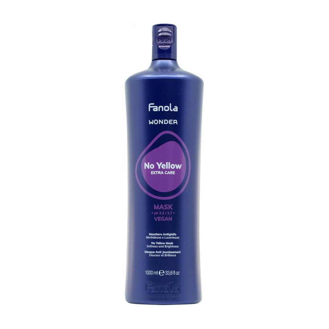 Fanola Wonder No Yellow Hair Mask for Blonde & Grey Hair 1000ml | Daily Supplies