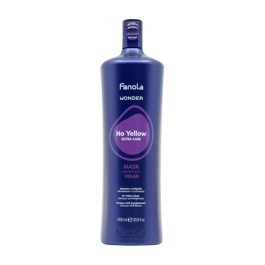 Fanola Wonder No Yellow Hair Mask for Blonde & Grey Hair 1000ml | Daily Supplies