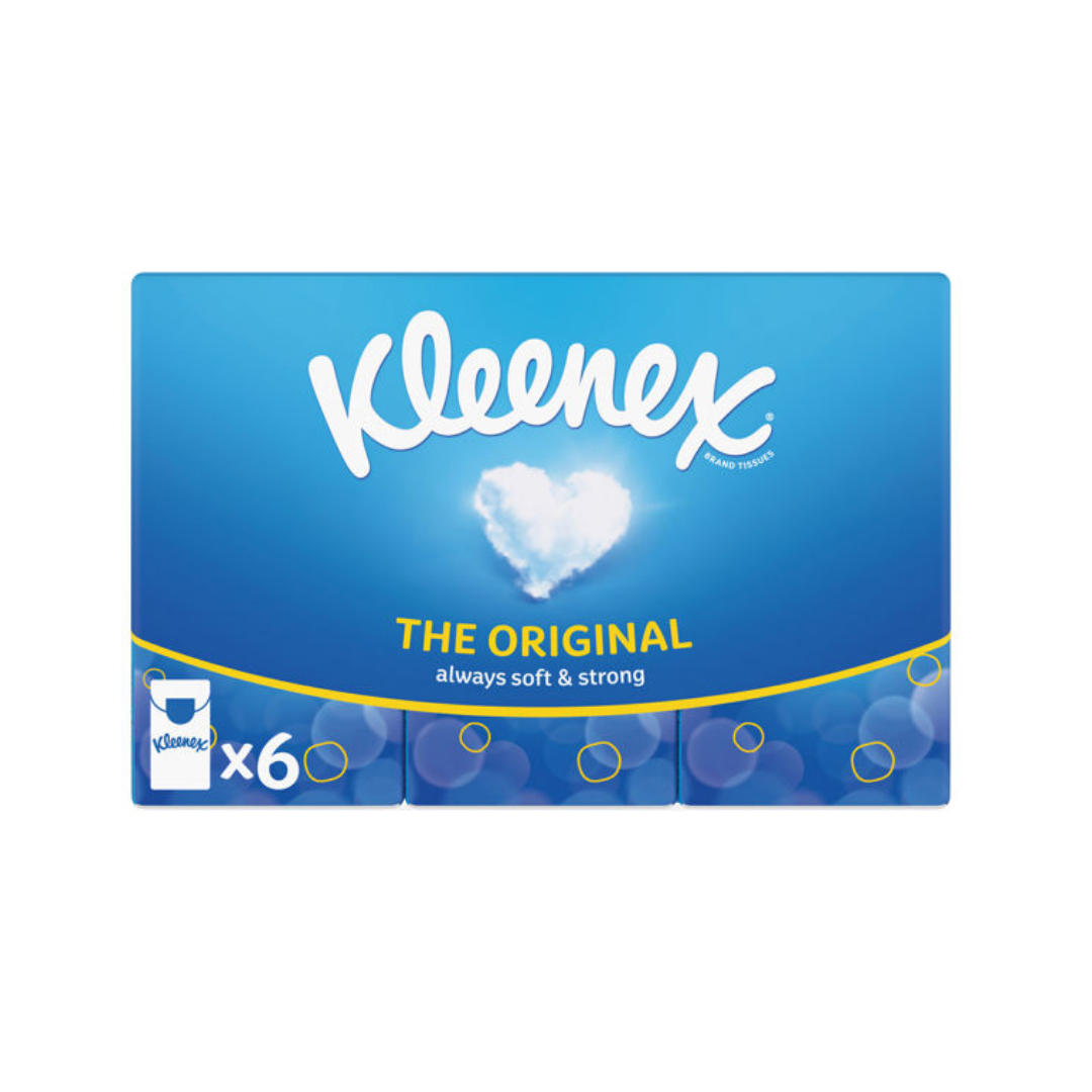 Kleenex Original Tissues Soft & Strong for Daily Use 6 Pocket Packs | Daily Supplies