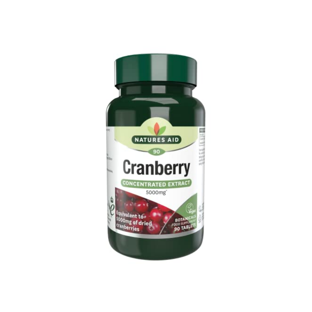 Natures Aid Cranberry Concentrated Extract Gluten Free 90 Capsules | Daily Supplies