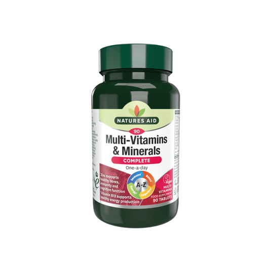 Natures Aid Complete Multi-Vitamins & Minerals 90 Tablets | Daily Supplies