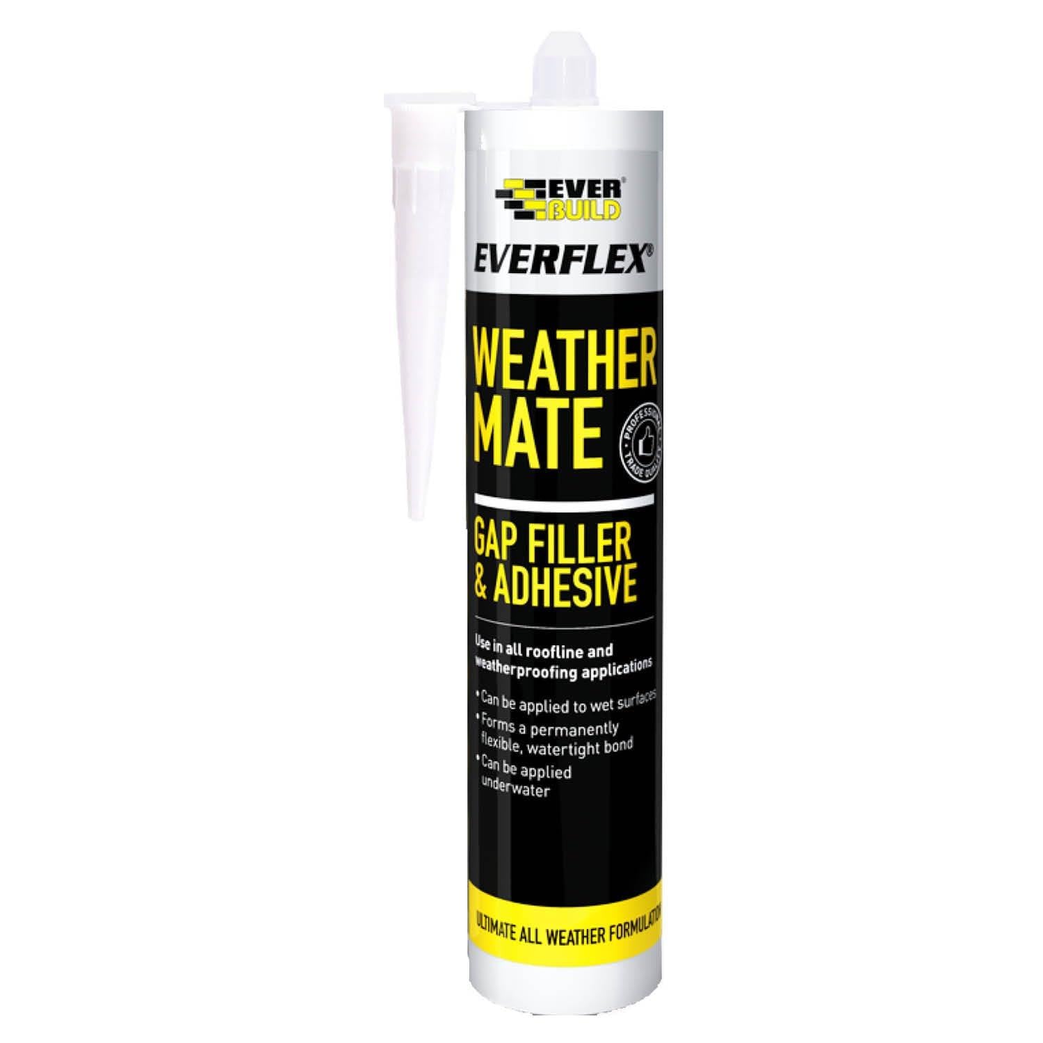 Everbuild Everflex Weather Mate White Gap Filler & Adhesive Sealant 295ml | Daily Supplies