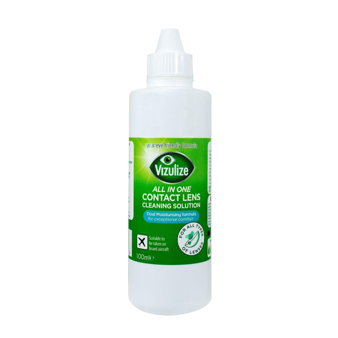 Vizulize All-in-One Contact Lens Cleaning Solution 100ml | Daily Supplies