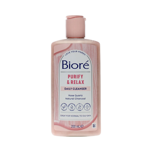 Biore Purify and Relax Daily Cleanser Rose Quartz 200ml | Daily Supplies