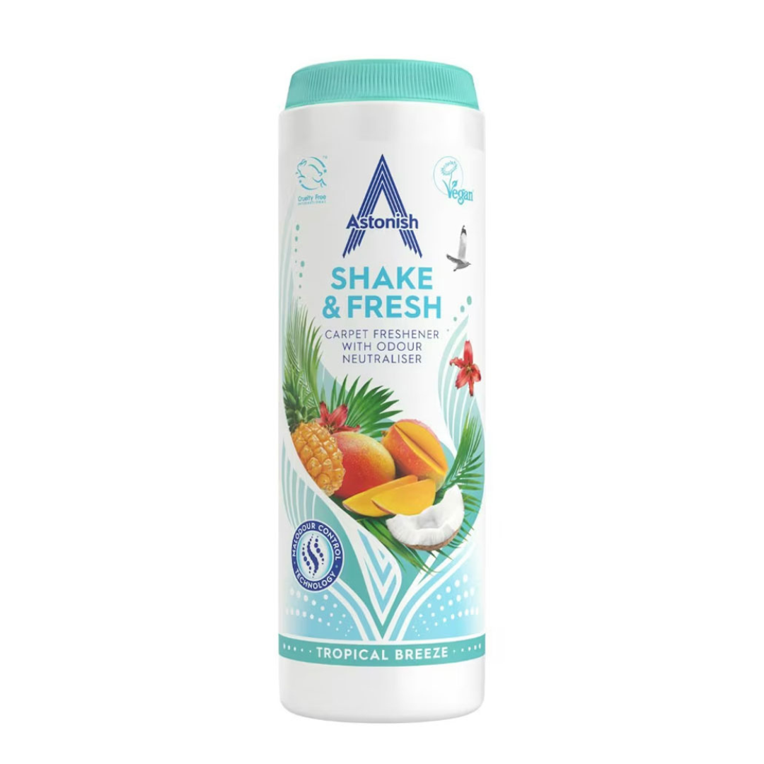 Astonish Shake & Fresh Carpet Odour Eliminator Tropical Breeze 350g | Daily Supplies