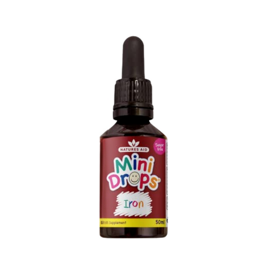 Natures Aid Mini Drops Iron Cognitive Development for Kids 50ml | Daily Supplies