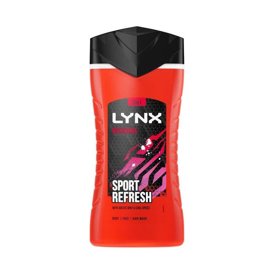 Lynx Recharge Shower Gel 3 in 1 Sport Refresh 225 ML | Daily Supplies