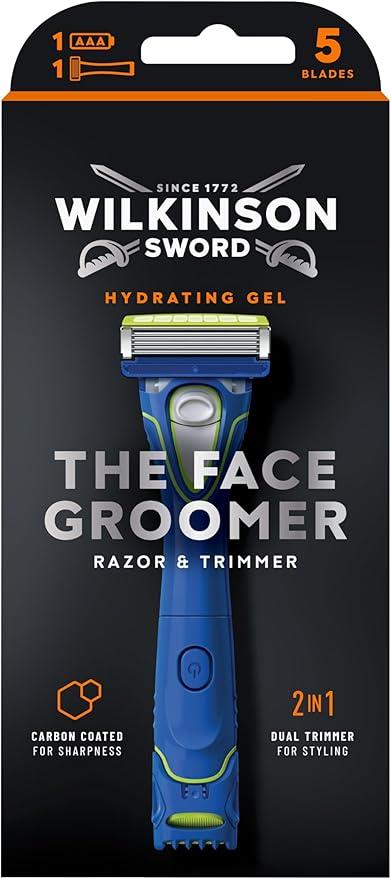 Wilkinson Sword The Face Groomer 2-in-1 Razor & Trimmer- Pack of 1 | Daily Supplies