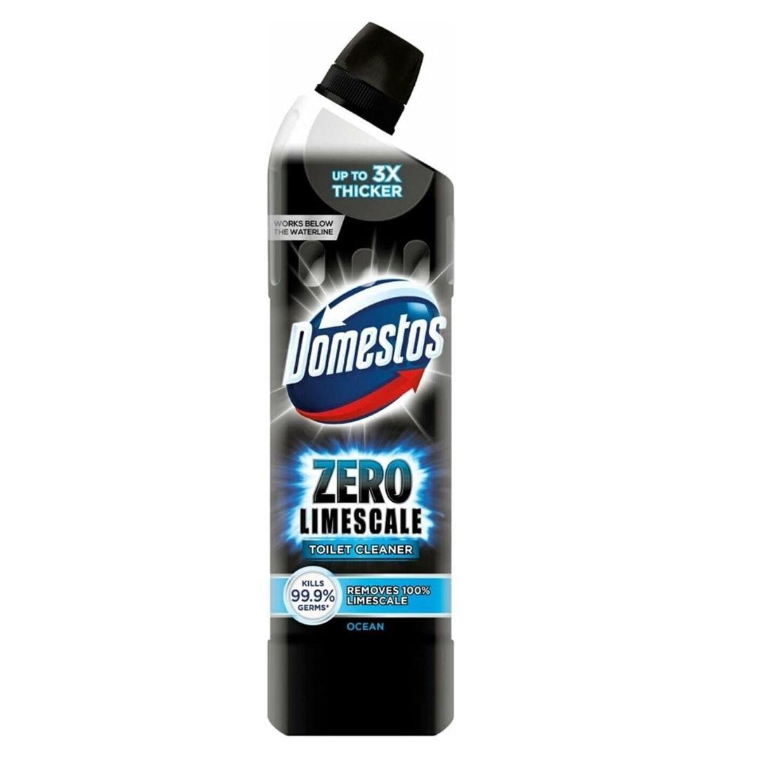 Domestos Zero Limescale Ocean Toilet Gel, Antibacterial Cleaner 750ml | Daily Supplies