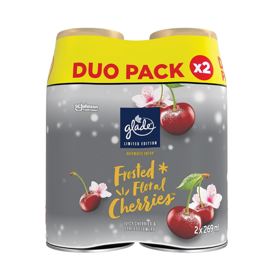 Glade Automatic Air Freshener Spray Frosted Floral Cherries 2 x 269ml | Daily Supplies
