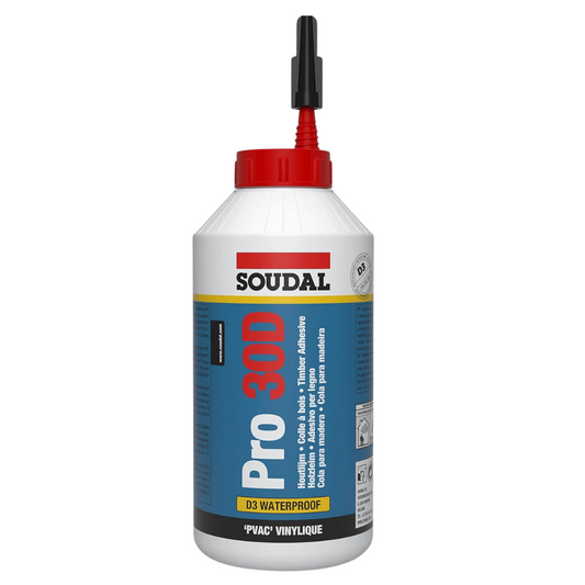 Soudal Pro 30D Wood Glue Waterproof Adhesive for Joinery 750g | Daily Supplies