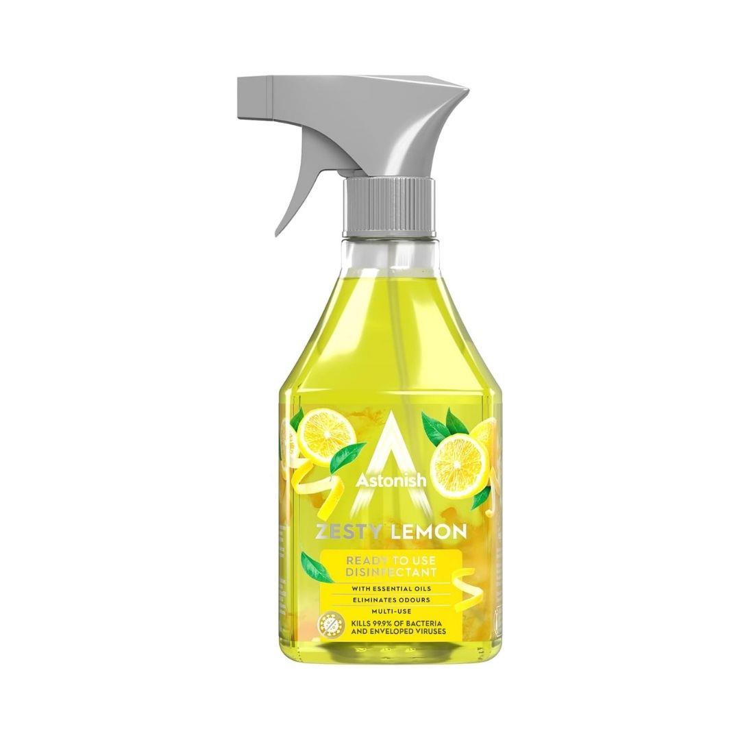 Astonish Zesty Lemon Ready to Use Disinfectant Spray 550 ML | Daily Supplies