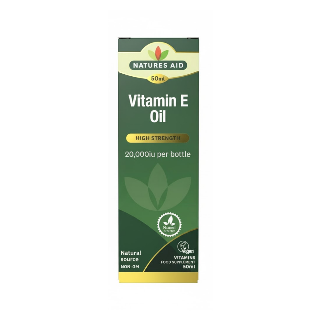 Natures Aid Vitamin E Oil High Strength 20,000IU 50ml | Daily Supplies