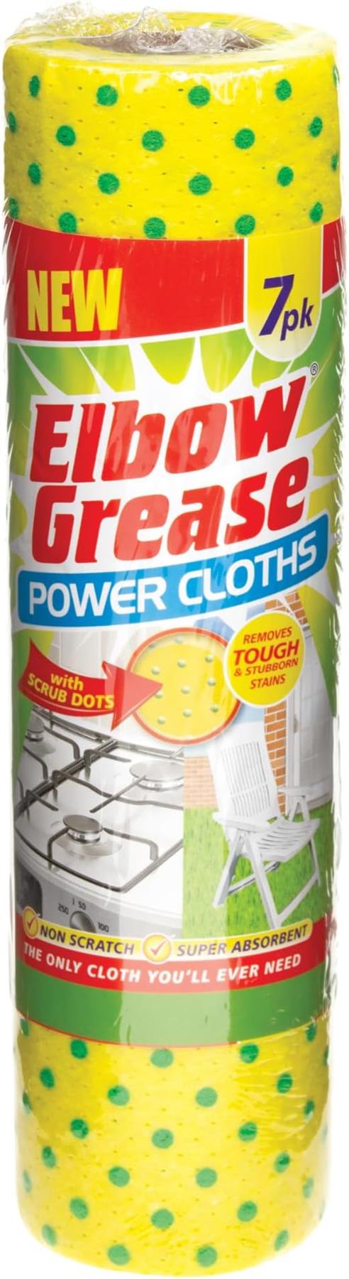 Elbow Grease Power Cloths with Scrub Dots Yellow 7 pk | Daily Supplies