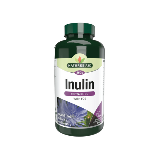 Natures Aid Inulin Powder 100% Pure with FOS Vegan 250g | Daily Supplies