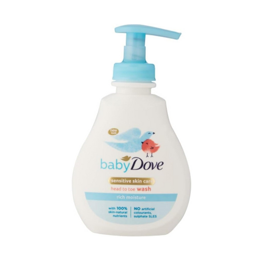 Baby Dove Sensitive Skin Care Head to Toe Wash Moisture 200ml | Daily Supplies
