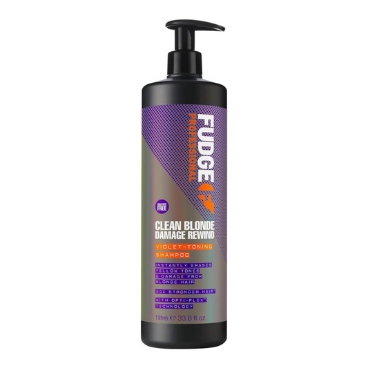 Fudge Professional Clean Blonde Damage Rewind Purple Shampoo 1L | Daily Supplies