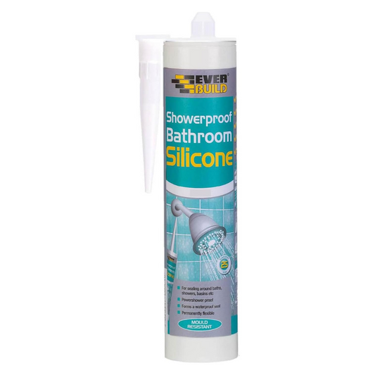 Everbuild Showerproof Bathroom Silicone Sealant White 280ml | Daily Supplies