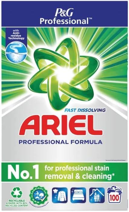 Ariel Professional Stain Removal Laundry Detergent Powder 100 Washes | Daily Supplies