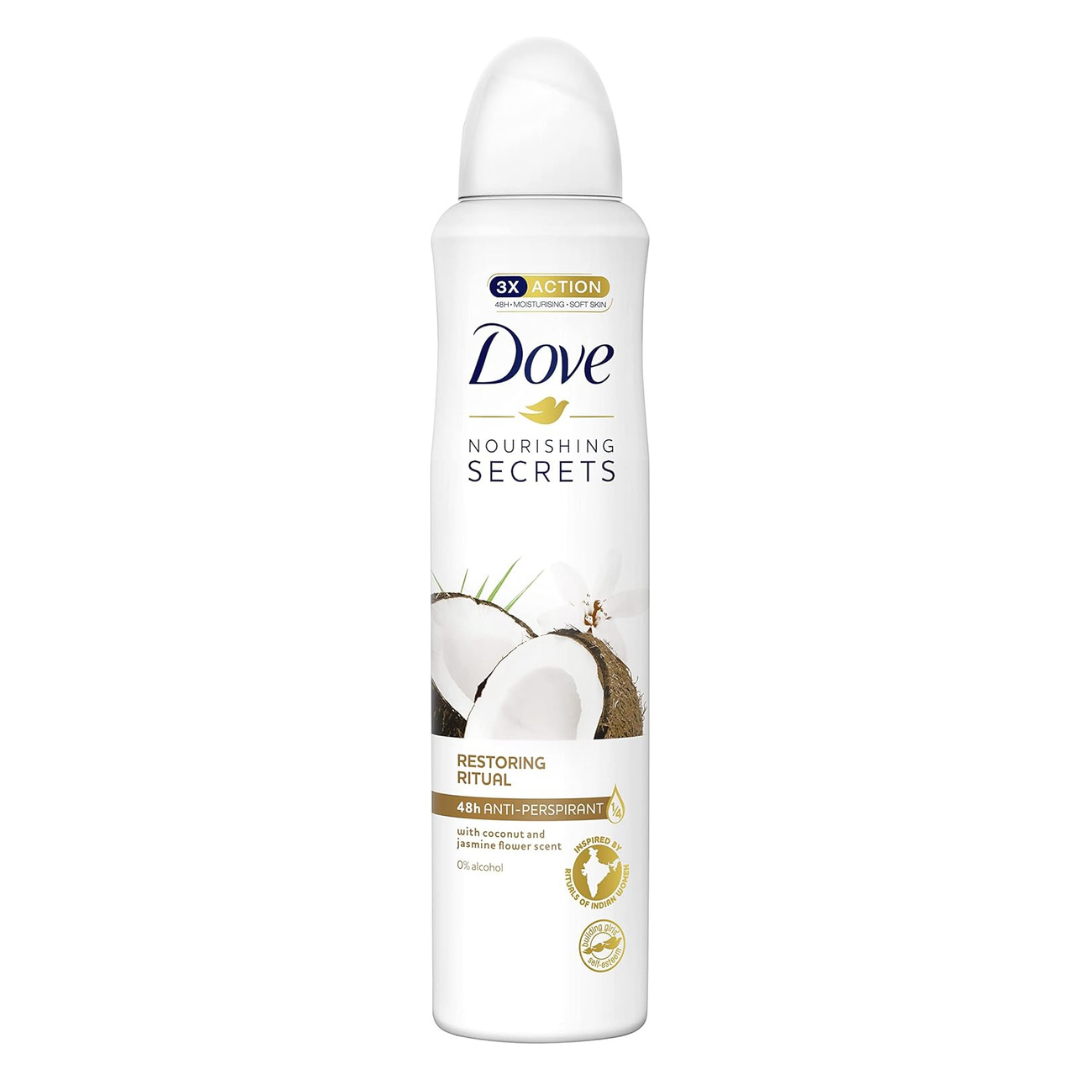 Dove Coconut & Jasmine Moisturising Cream Anti-Perspirant Spray 250ml | Daily Supplies