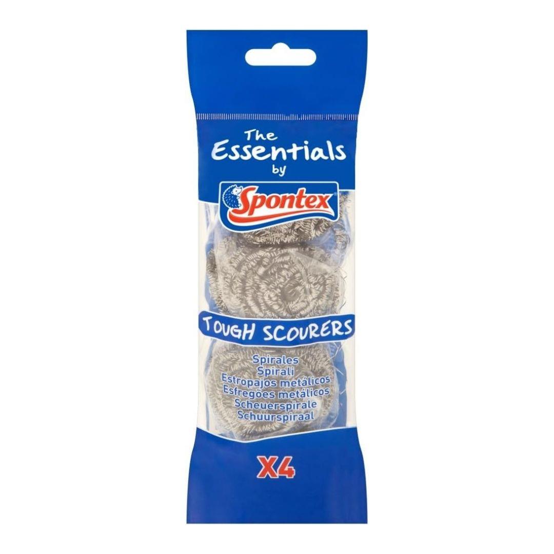 Spontex Essentials Tough Scourer 4 PK | Daily Supplies