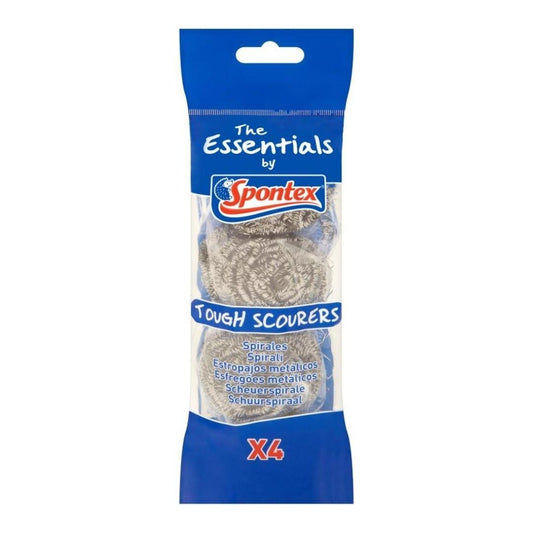 Spontex Essentials Tough Scourer 4 PK | Daily Supplies