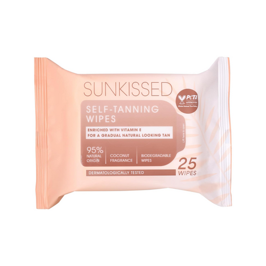 Sunkissed Self-Tanning Wipes for a Natural Looking Tan 25 Wipes | Daily Supplies